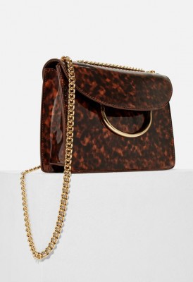 L. Bamboo Ring Crossbody Bag - Tortoise