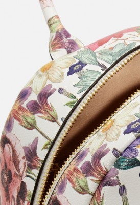 L. Chain Strap Backpack - Floral