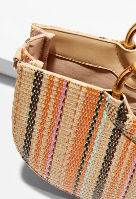 L. Bamboo Handle Tote - Multi