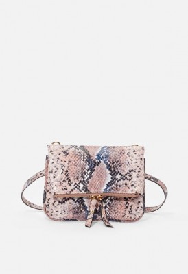 L. Flap Over Belt Bag - Blush Snake