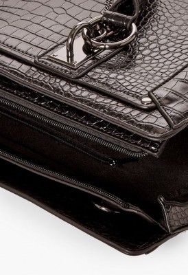 L. New You Satchel - Black Croc
