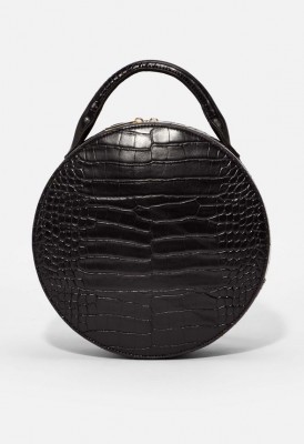 L. Circle Backpack - Black Croc