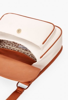 L. Staying True Front Flap Shoulder Bag - White-cognac