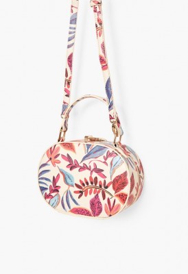 L. Oval You Around Crossbody Bag - Multi Floral Print