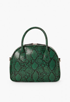 L. I'm The Boss Dome Satchel - Green Snake