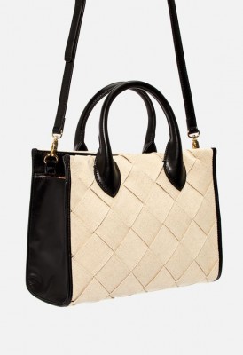 L. Summer Friday Satchel - Linen-Black