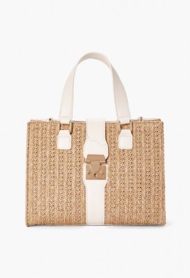 L. Weekend in Venice Satchel - Bone Croc