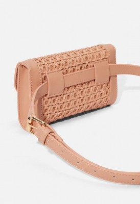L. Rattan Belt Bag - Blush