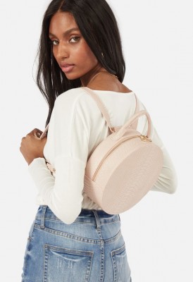 L. Circle Backpack - Blush Snake