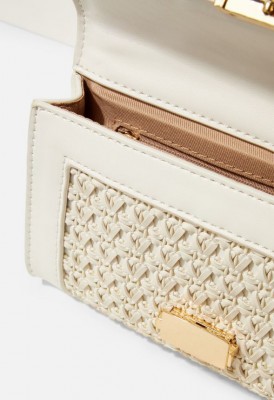 L. Rattan Belt Bag - White