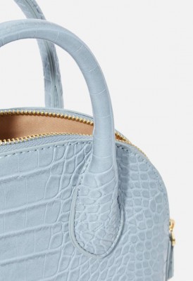 L. Mini Ian Crossbody Bag - Blue Croc