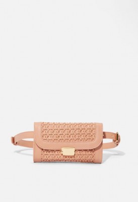 L. Rattan Belt Bag - Blush
