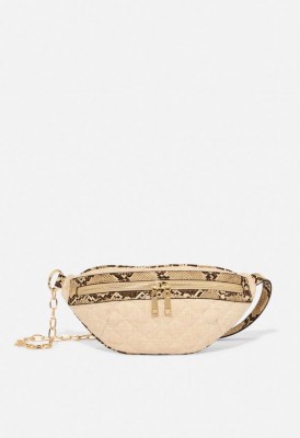 L. Rounded Out Belt Bag - Linen/Snake
