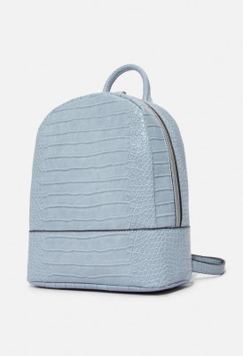 L. Chain Strap Backpack - Blue Croc