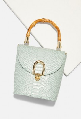 L. Bamboo Binocular Crossbody Bag - Mint